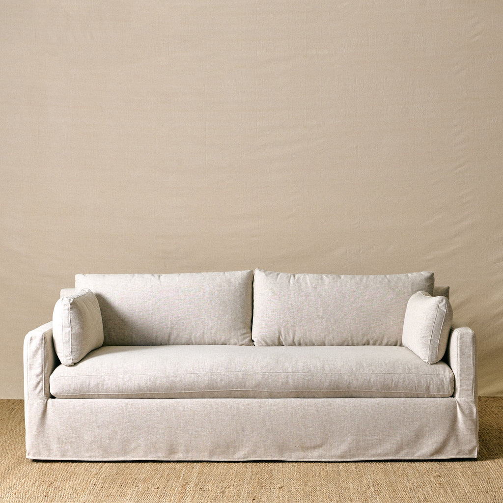 Sylvie Sofa Slipcovered in Washable Straw (88)
