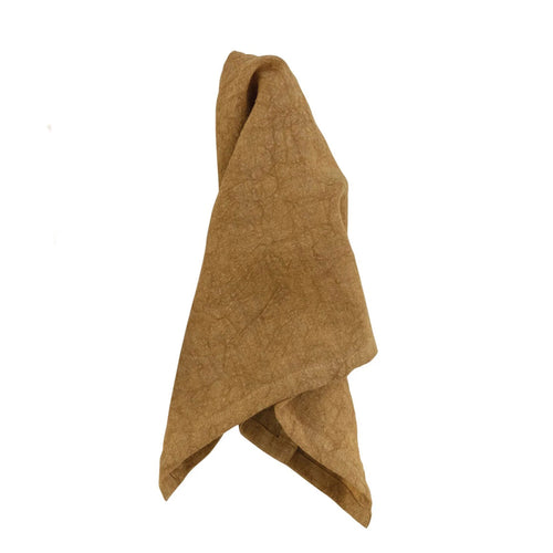 18 Square Stonewashed Linen Napkins in Mustard s/4