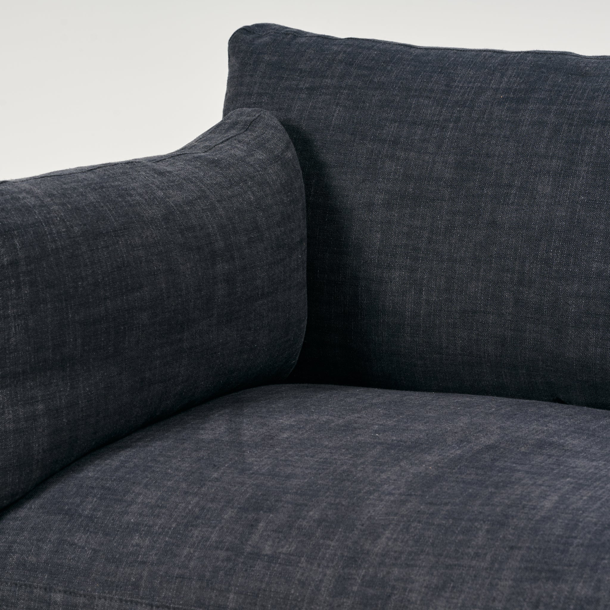 Holloway Sofa Upholstered in Washable Washed Black (90)