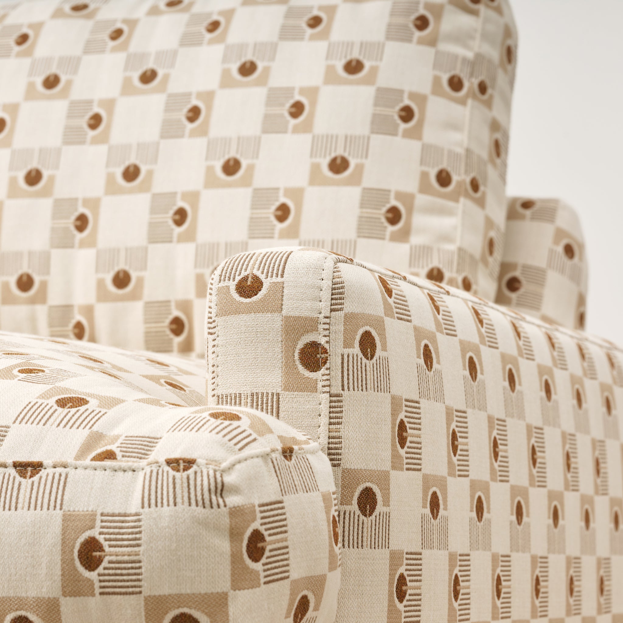 Grady Sofa in Sunbrella and Kidproof Fabric Geometric Brass (86)