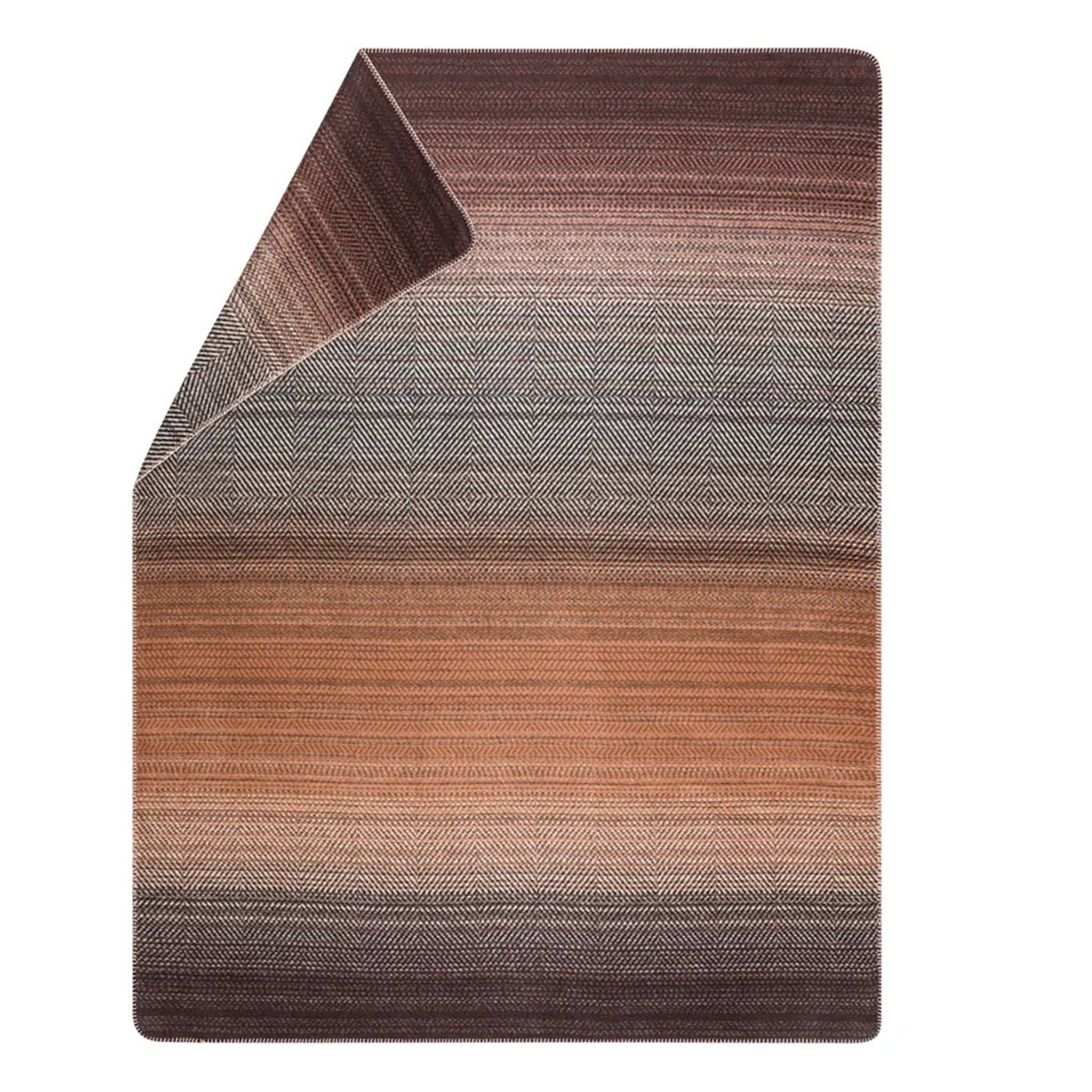 Savona Throw in Gradient Herringbone Terracotta