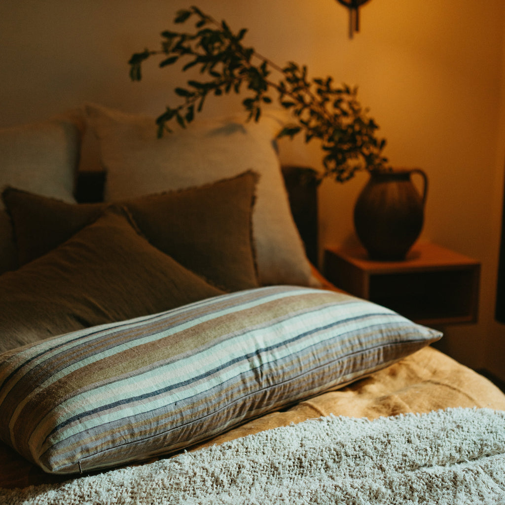 Seychelles Linen Pillow 14x31