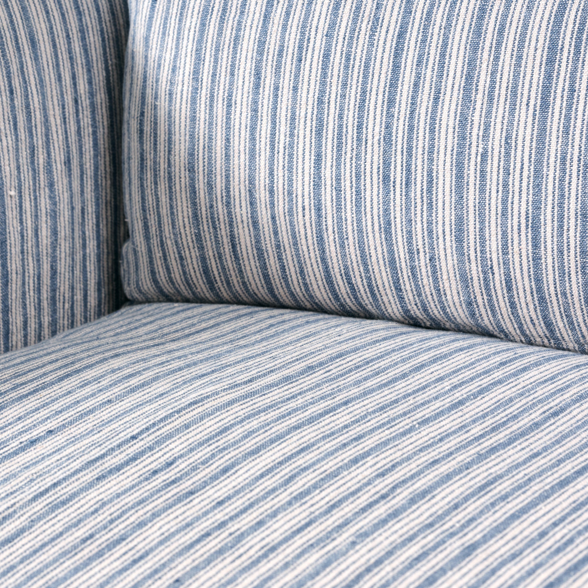 Stewart Sofa Slipcovered in Hickory Blue (84)