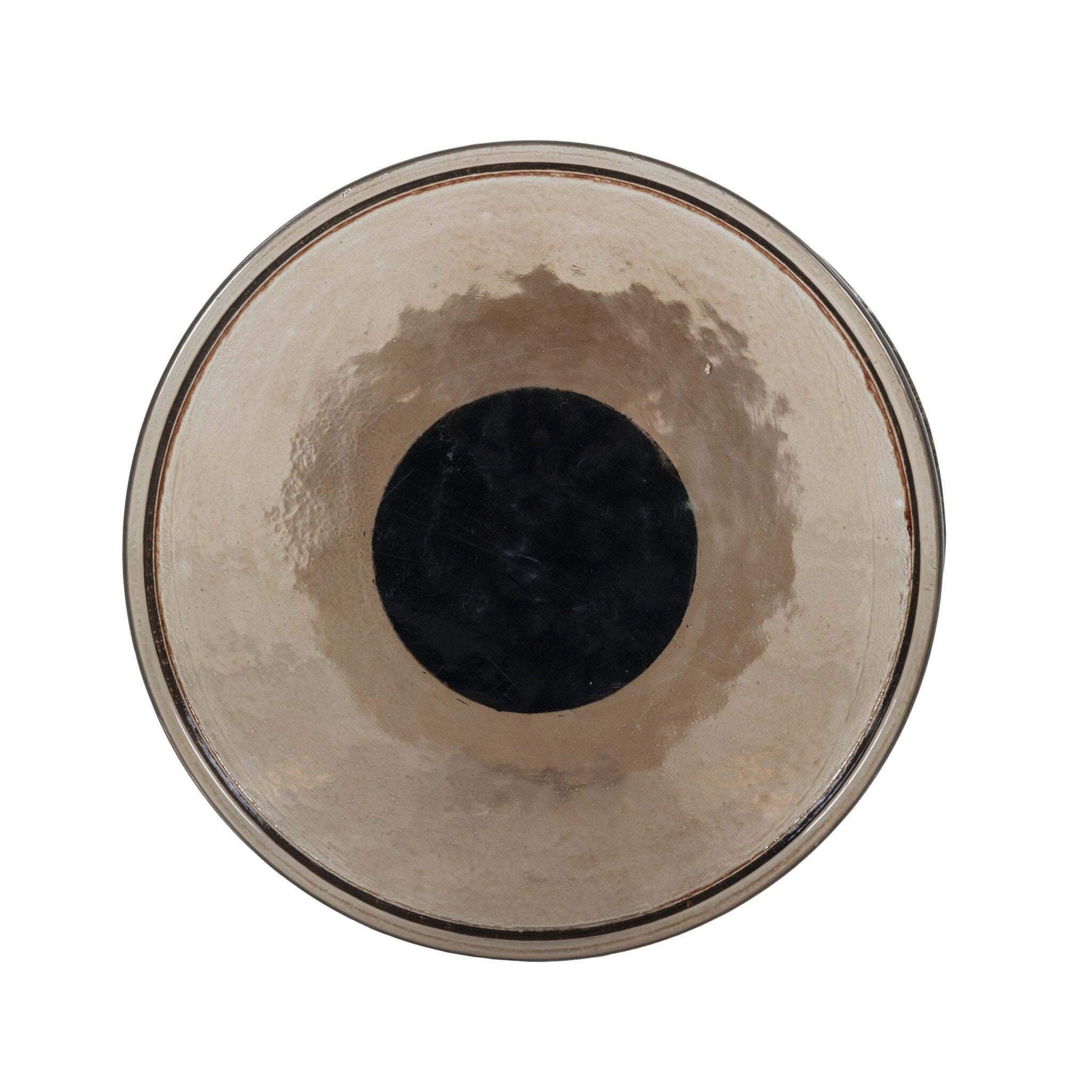 Viola Accent Table in Smoked Brown Cast Glass