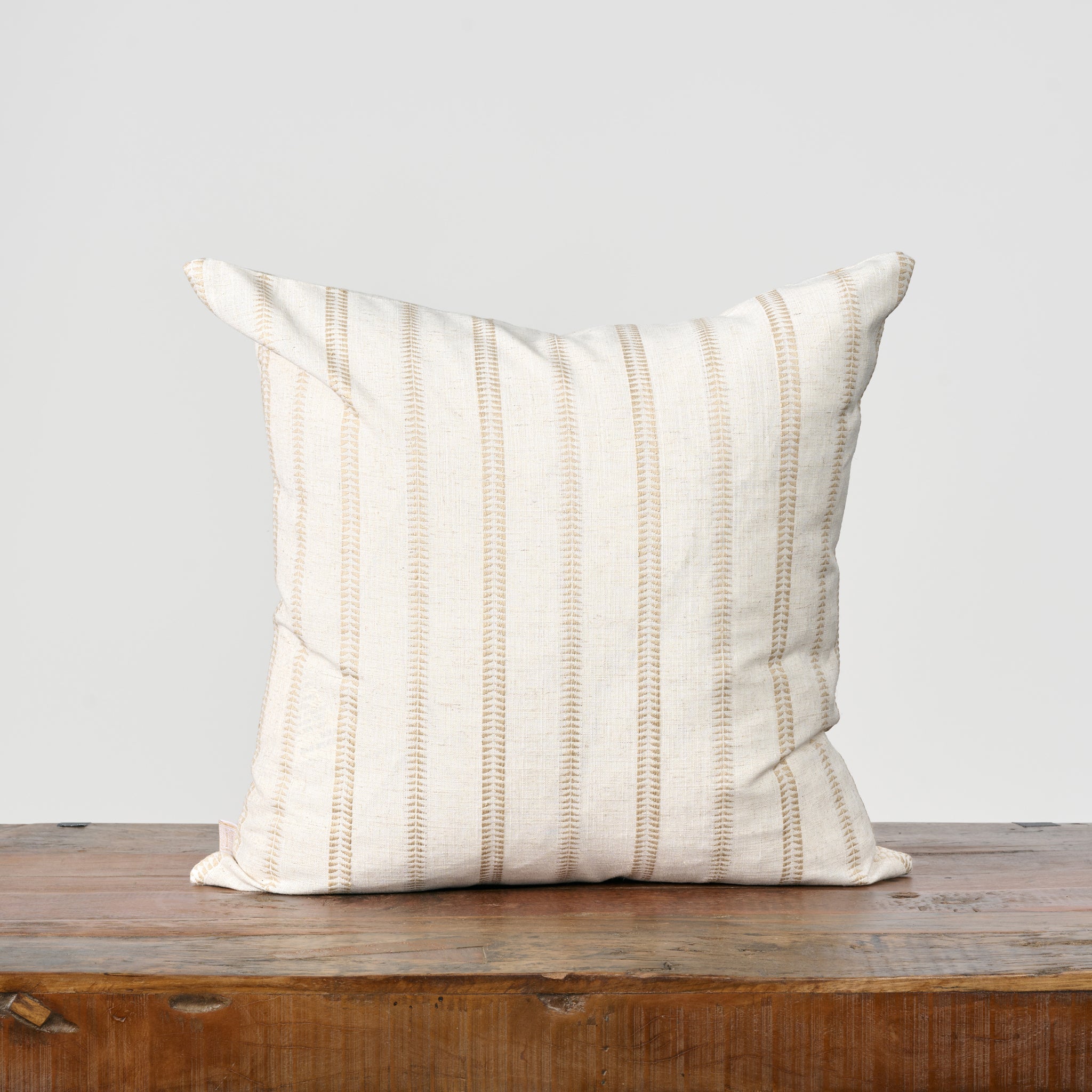 Cotton Yarn  Beige Pillow (20x20)