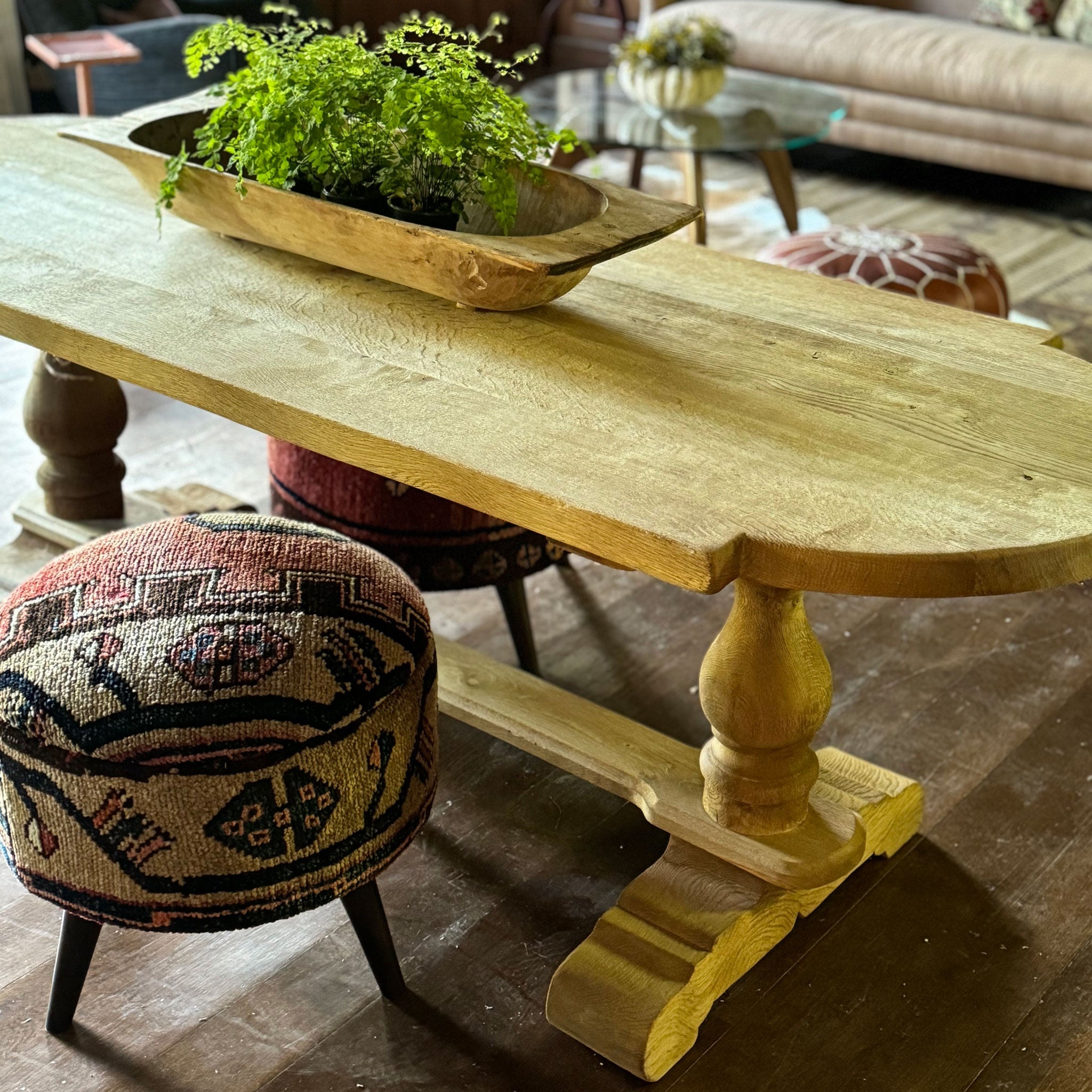 Antique Belgium 'Gaumaise Region' Oak Table