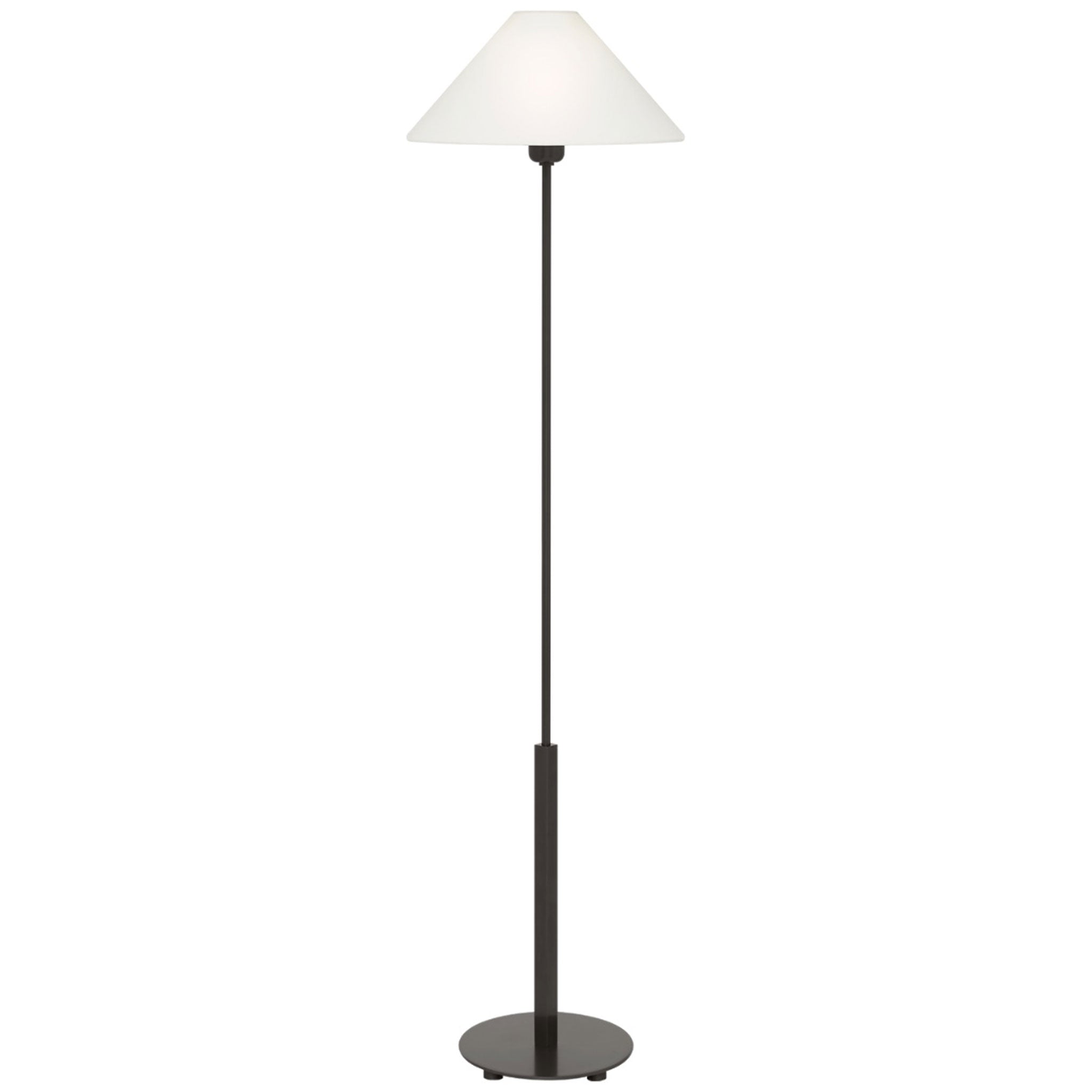 Hackney Floor Lamp in Bronze with LINEN Shade