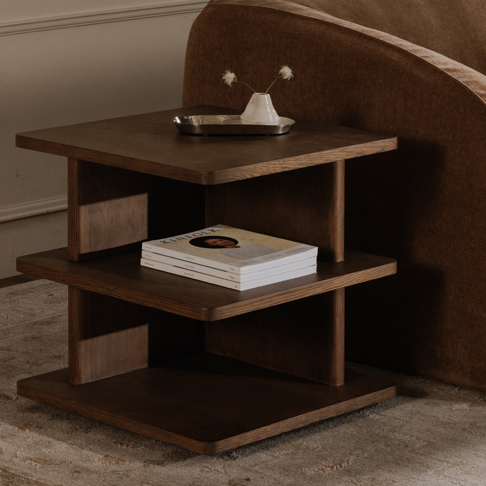 Casey Side Table Dark Brown