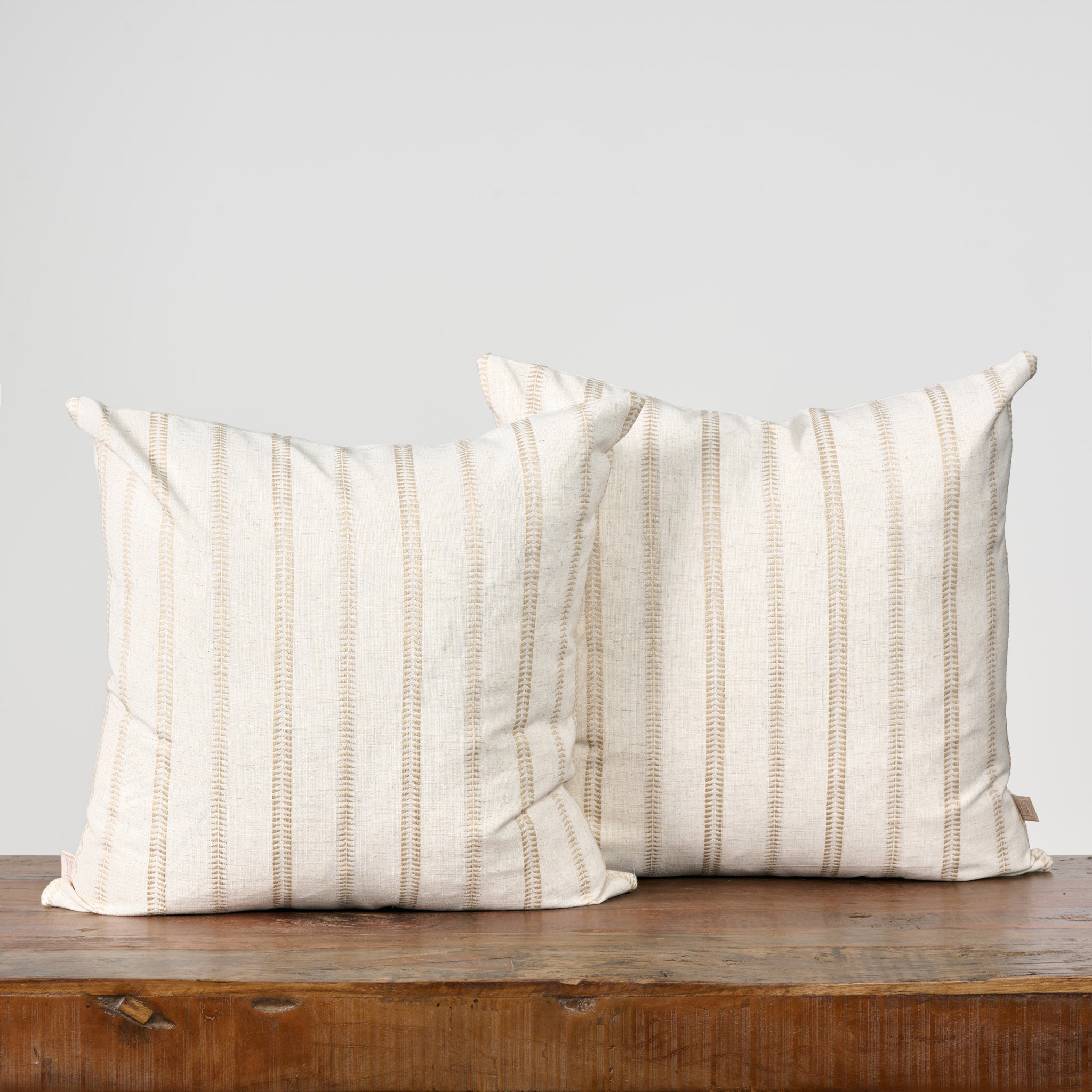 Cotton Yarn  Beige Pillow (20x20)