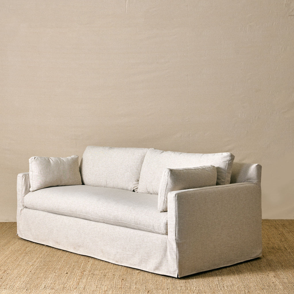 Sylvie Sofa Slipcovered in Washable Straw (88)