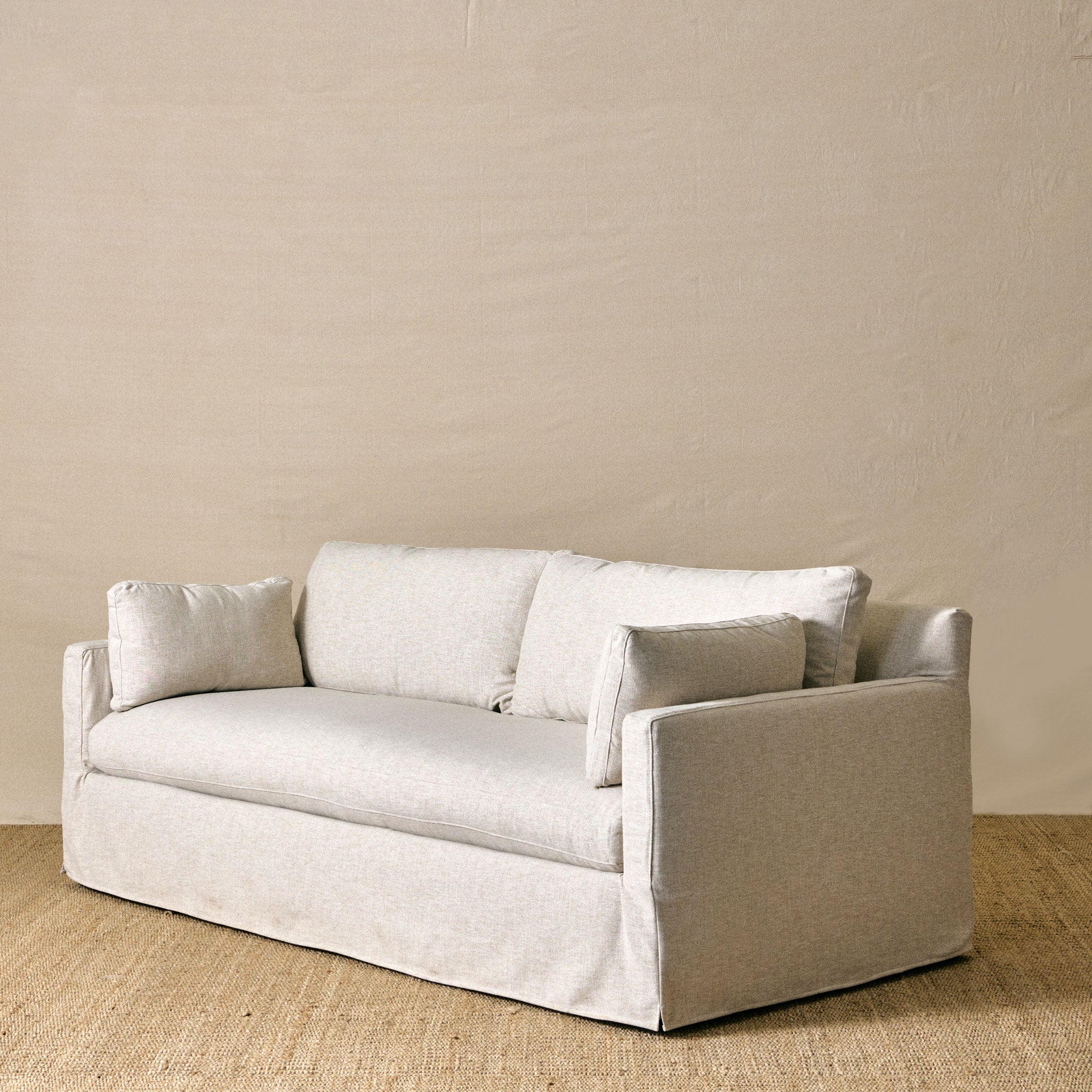 Sylvie Sofa Slipcovered in Washable Straw (88)
