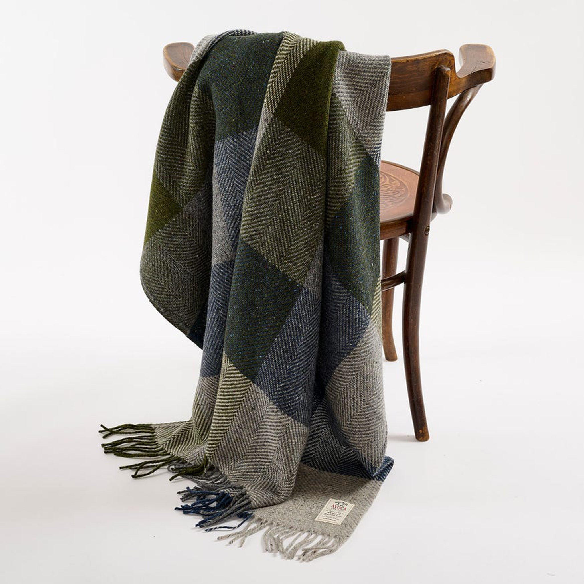 Mohair Tweed Throw in Midnight